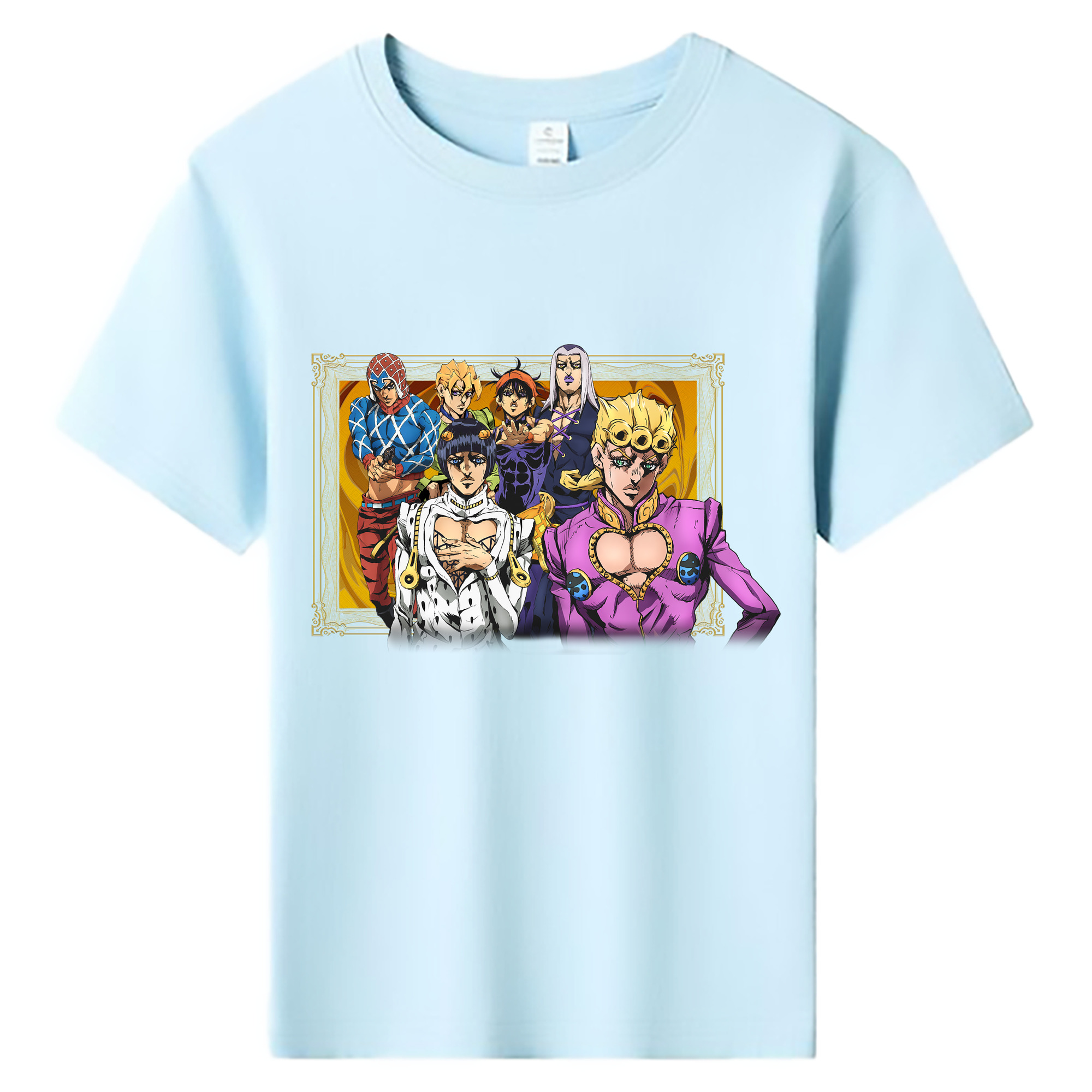 （画像用） ジョジョの奇妙な冒険 ジョルノ?ジョバァーナ JoJo's Bizarre Adventure Giorno Giovanna 綿100％キッズTシャツ（フロントプリント）